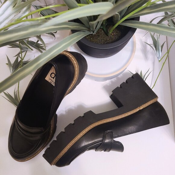 DV by Dolce Vita Black Chunky Platform Loafers – Size 8 WMS - Picture 2 of 8
